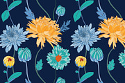 Blue Vector Pattern Pack, a Pattern Graphic by Ania Illustration (Thumbnail 2 of 9)