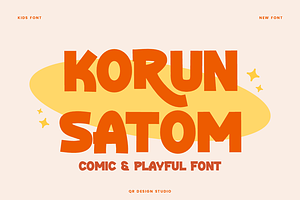 Korun Satom - Comic Font, a Handwritten Font by QR Design Studio