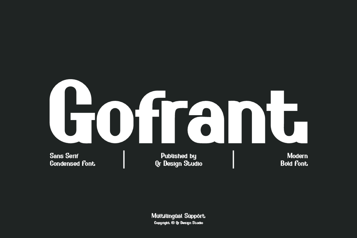 Gofrant - Modern Sans Font, a Sans Serif Font by QR Design Studio (Photo 1 of 12)