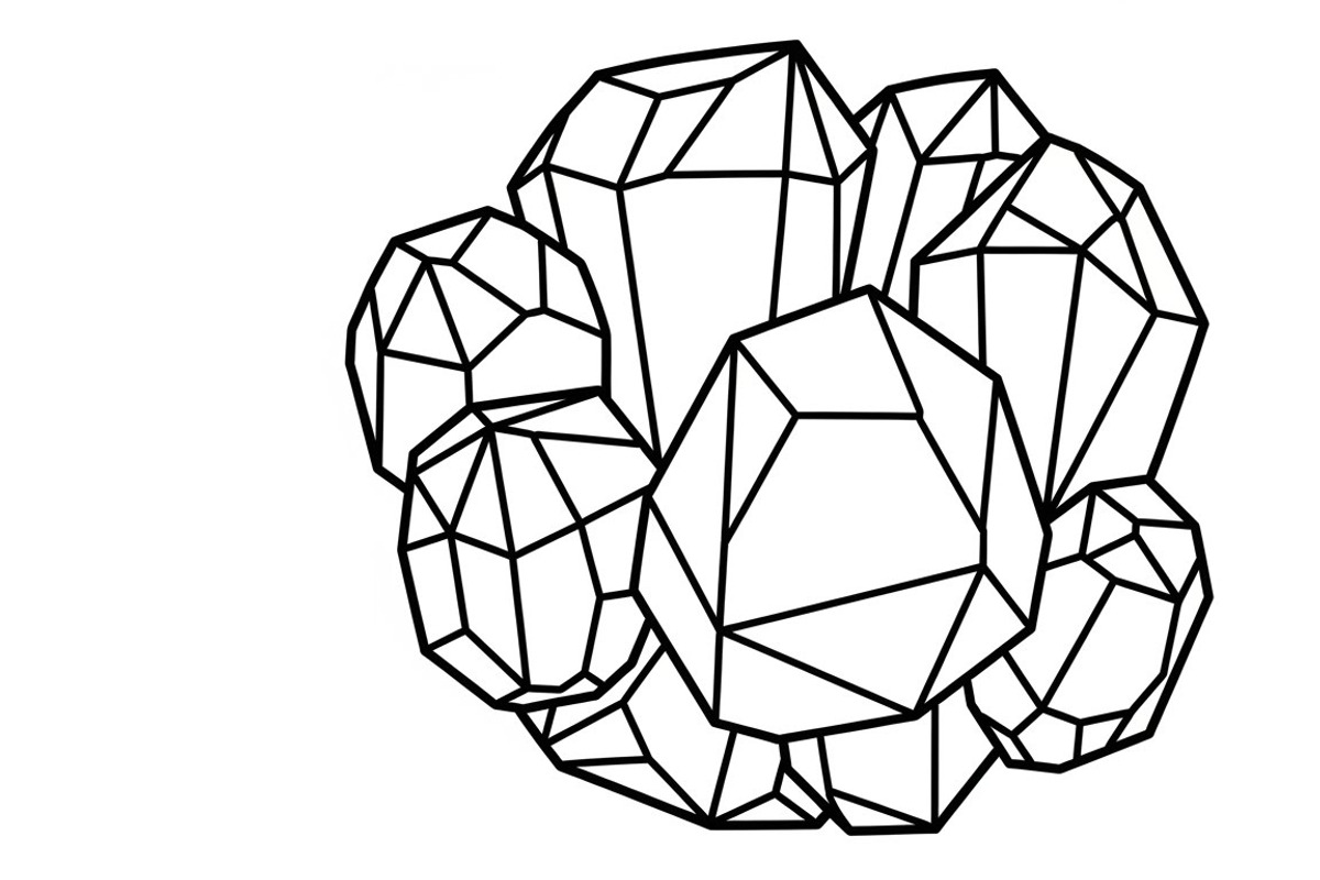 crystal and gemstone coloring pages, an Illustration by Amazin_art (Photo 7 of 25)
