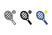 Tennis Vector Icons, a Solid Icon by Artonix (Thumbnail 2 of 2)