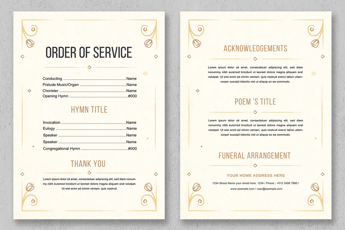 Funeral Program Template, a Stationery Template by ContestDesign (Photo 4 of 4)