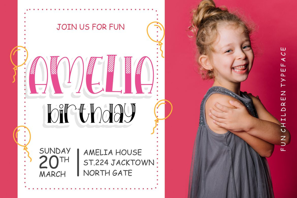 Hailyland Fun Advertisement Font preview 2