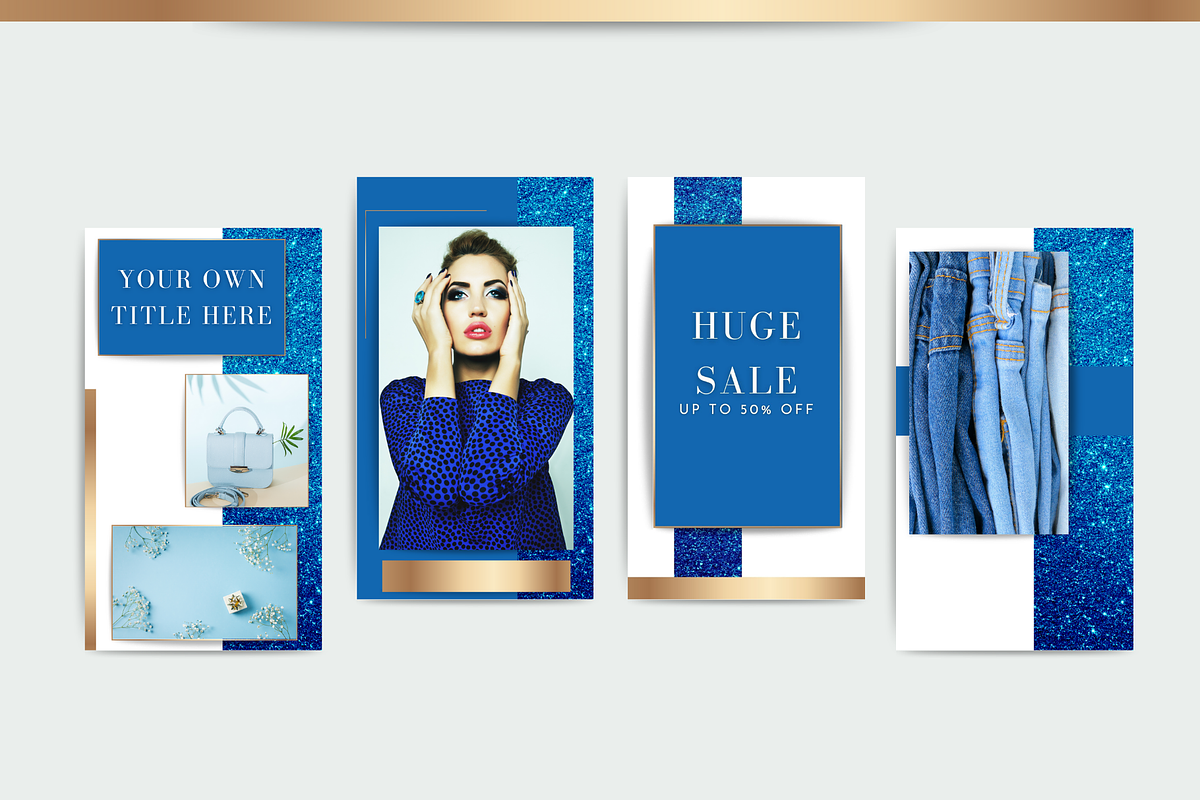 Blue Instagram Pack for Canva, a Social Media Template by Innova Studio (Photo 3 of 9)