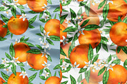 Pattern Blooming Orange Fruits, a Pattern Graphic by Sweet_print (Thumbnail 2 of 3)