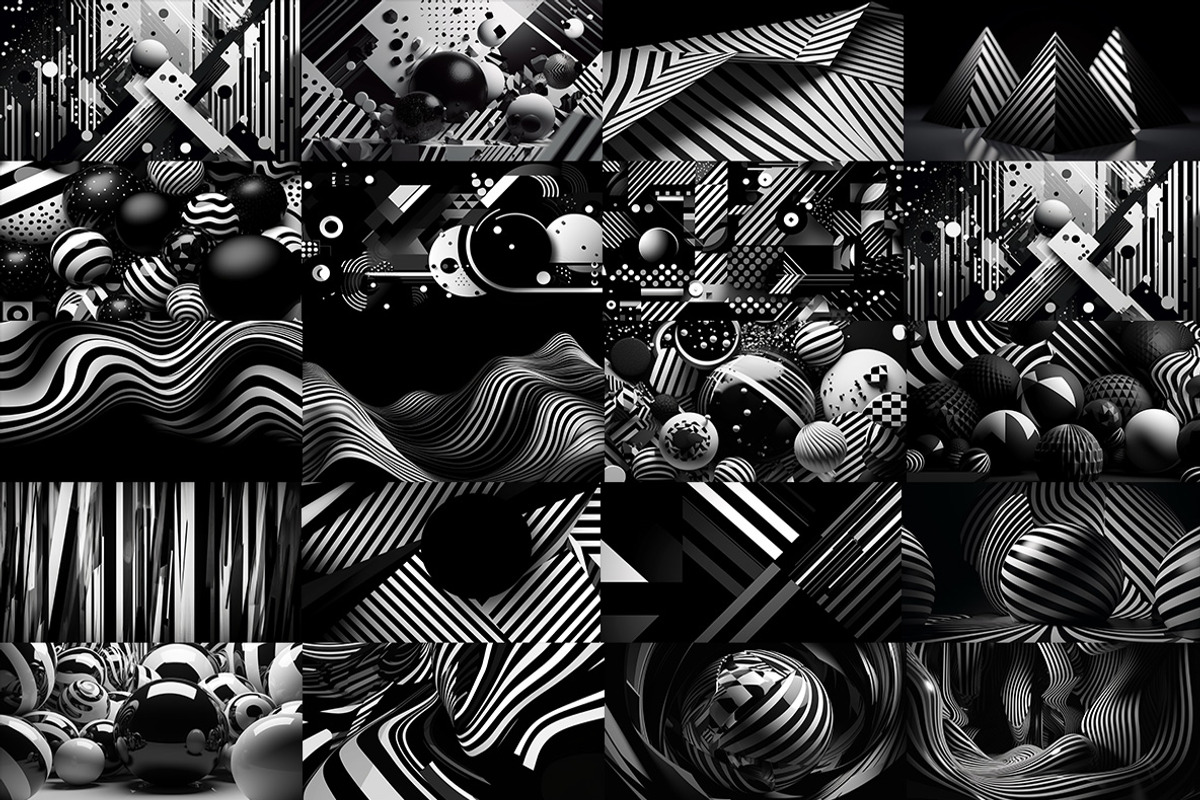 B&W Stripes 45 Backgrounds, a Background Graphic by Handmadefont (Photo 5 of 8)