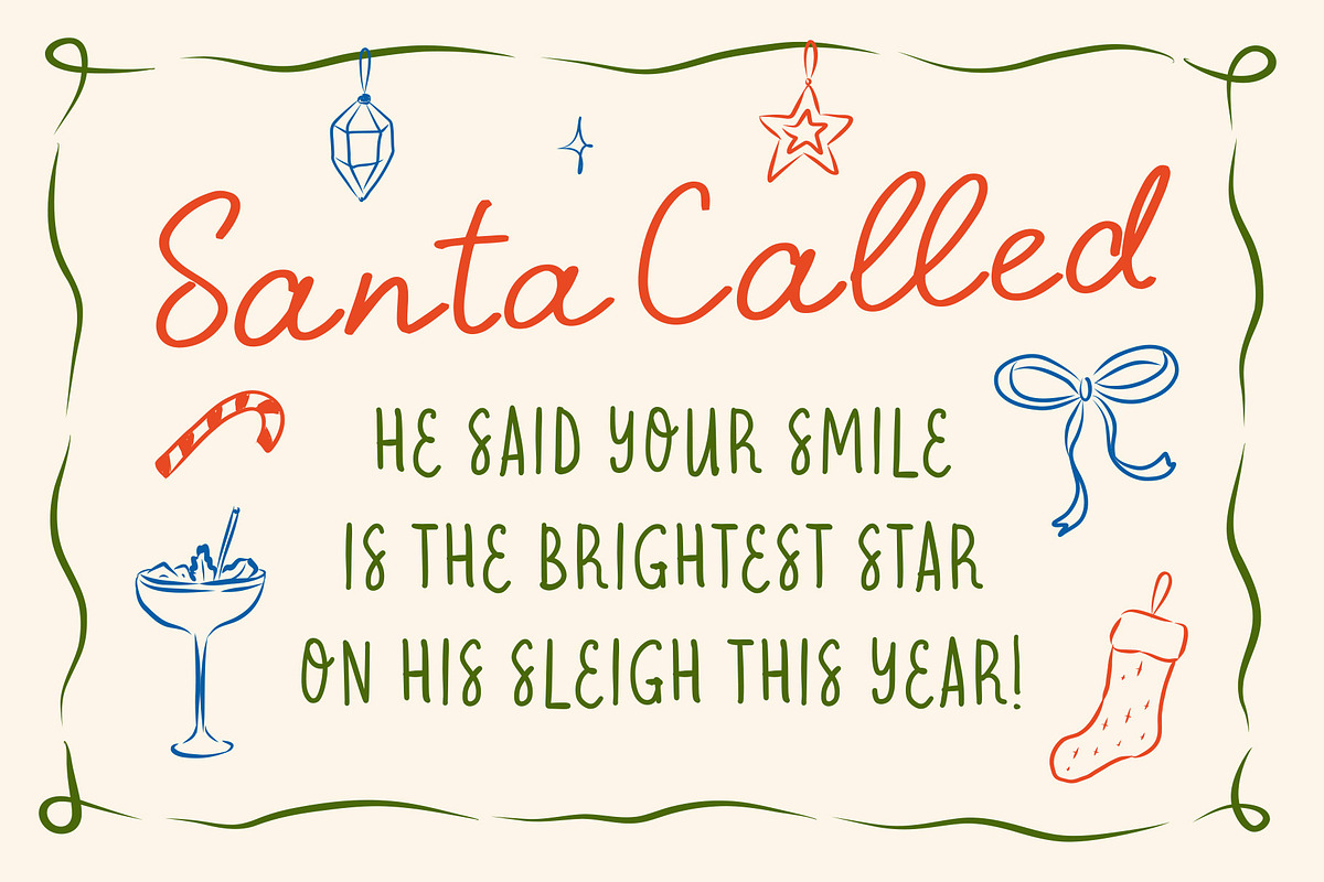 Whimsical Font Duo, Christmas Icons, a Script Font by Ayya Studio (Photo 2 of 13)