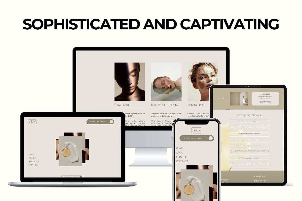 Skincare Canva Landing Page, a Social Media Template by Studio Suvelle (Photo 2 of 9)