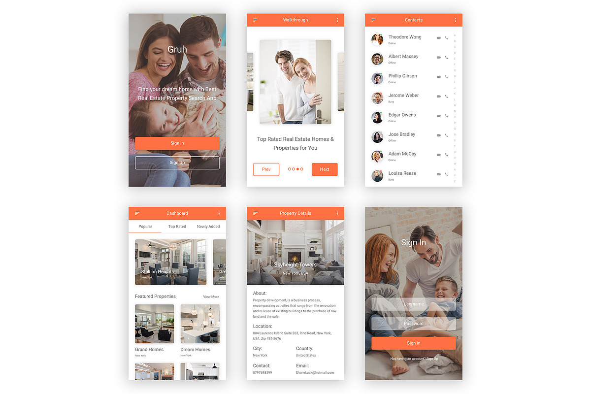 Real Estate & Property Adobe XD App, an UI Kit Template by themelove (Photo 16 of 16)