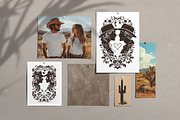 West Dreamer vector linocut graphics, an Object Graphic by DariSmartArt (Thumbnail 14 of 15)