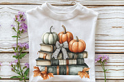 Autumn Bow Book Stack Clipart, an Illustration by CraftArtStudio (Thumbnail 4 of 6)