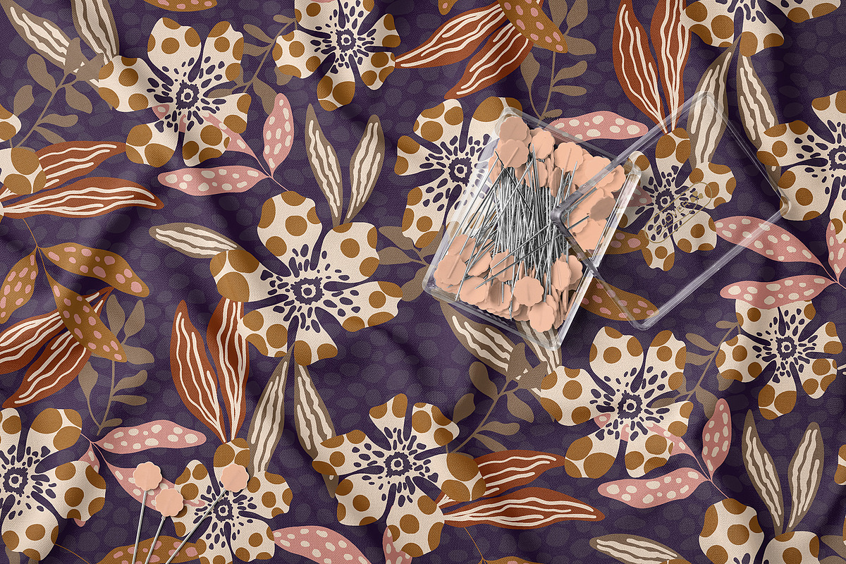 Polka Floral Seamless Pattern, a Pattern Graphic by StudioGlouna (Photo 6 of 9)