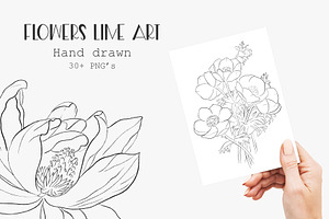 Flowers Line Arts Clipart