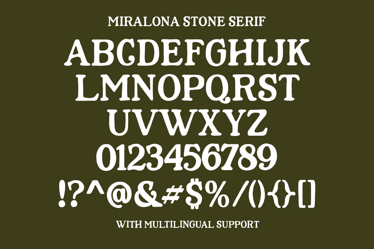Miralona Stone Display, a Script Font by Letterhend Studio (Photo 8 of 9)