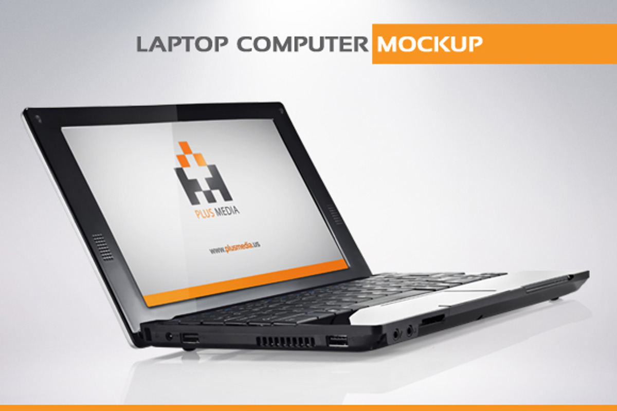 Laptop Computer Mockup, a Device Mockup by Plus Media (Photo 2 of 4)