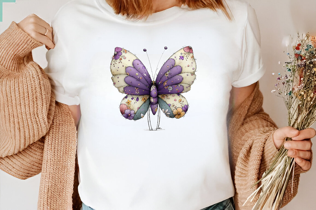 Whimsical Butterfly Clipart, an Illustration by CreationArt (Photo 4 of 7)