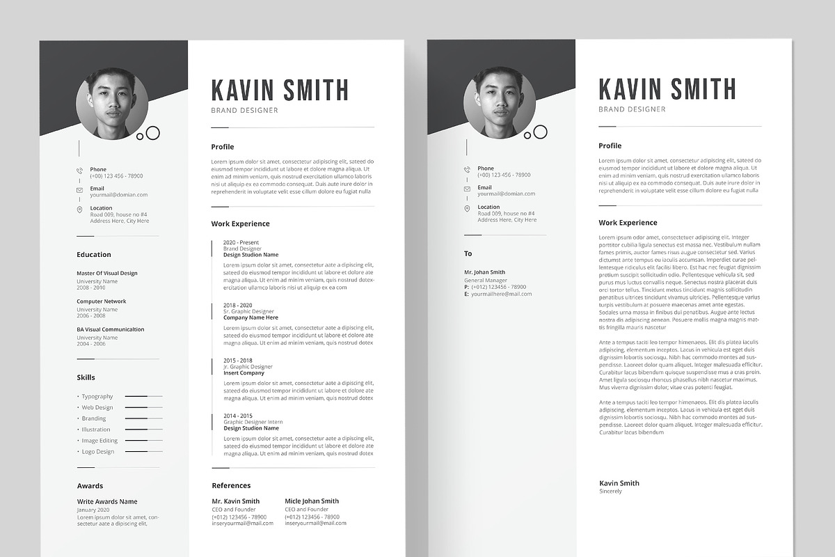 Resume/CV Template | Word & Canva, a Resume Template by HiveArts (Photo 2 of 6)