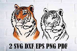 Tiger svg eps png pdf clipart