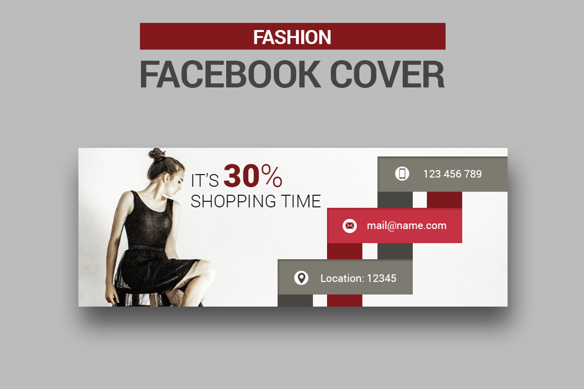 6 Fashion Facebook Covers, a Social Media Template by Creatricks