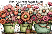 Whimsical Spring Flower Basket, an Illustration by Dream Creation (Thumbnail 1 of 6)