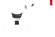 Japanese ink painting sumi-e. Birds., an Animal Illustration by Elina_Li (Thumbnail 22 of 25)