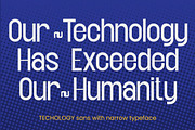 Techology – Narrow Sans Typeface, a Sans Serif Font by Brand Earth (Thumbnail 9 of 12)