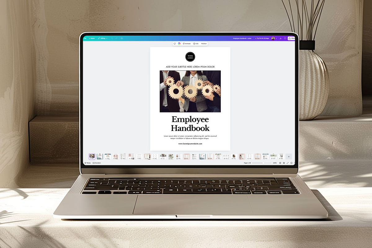 Employee Handbook Template, a Magazine Template by Creatif Foundry (Photo 2 of 8)