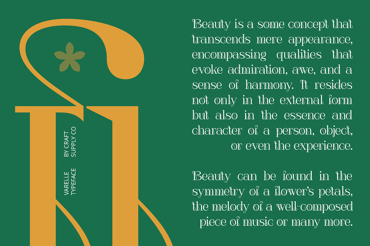 Varelle – Art Nouveau Font, a Serif Font by Craft Supply Co. (Photo 4 of 8)