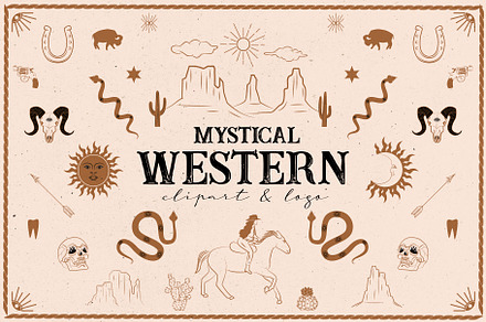 Mystical Western logo collection, a Branding & Logo Template by Mio Buono