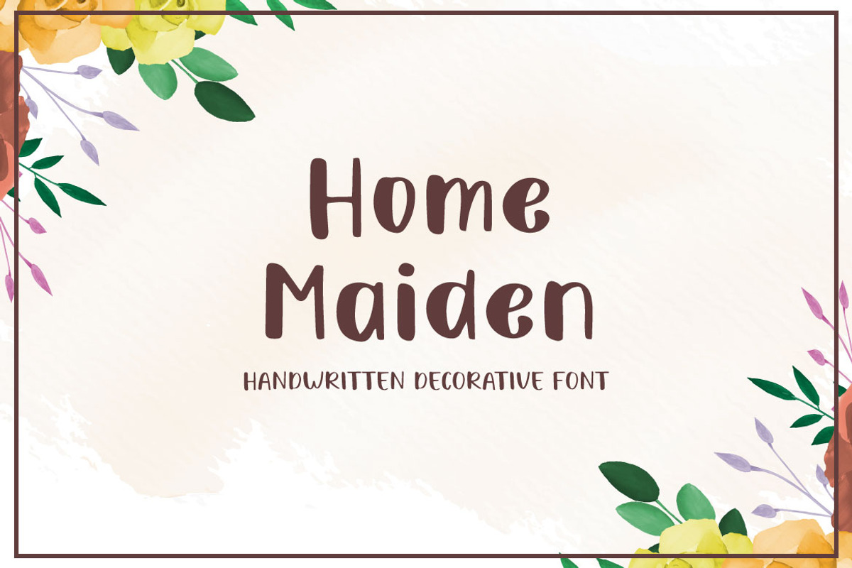 Home Maiden - Handwritten Decorative, a Script Font by Mightyfire (Photo 1 of 4)