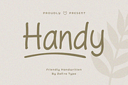 Handy, a Handwritten Font by Zafiratype (Thumbnail 1 of 5)