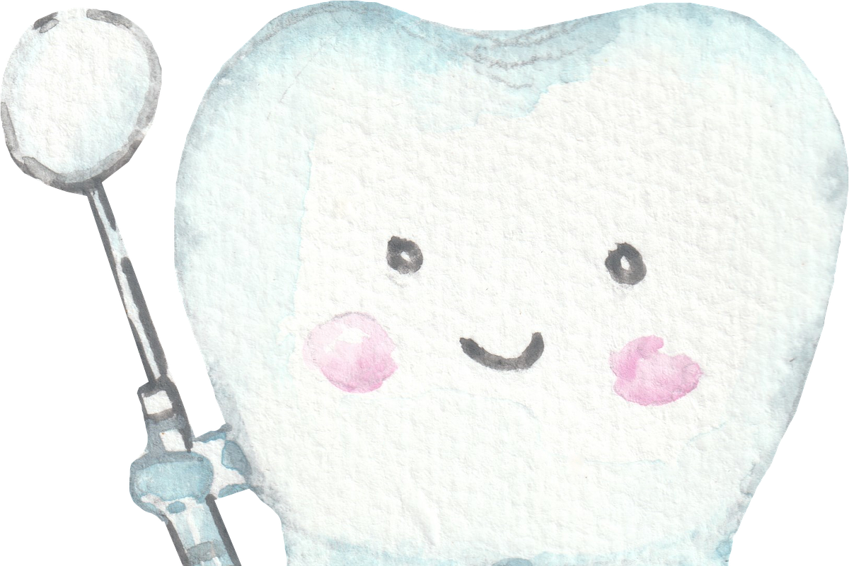 Cute tooth watercolor clipart, a Background Graphic by GoodFairyClipArt (Photo 3 of 3)