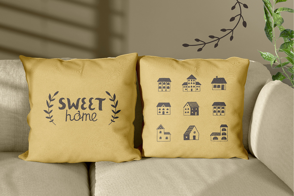 Home. Cozy vector lettering set., an Object Graphic by anna khramtsova (Photo 5 of 10)