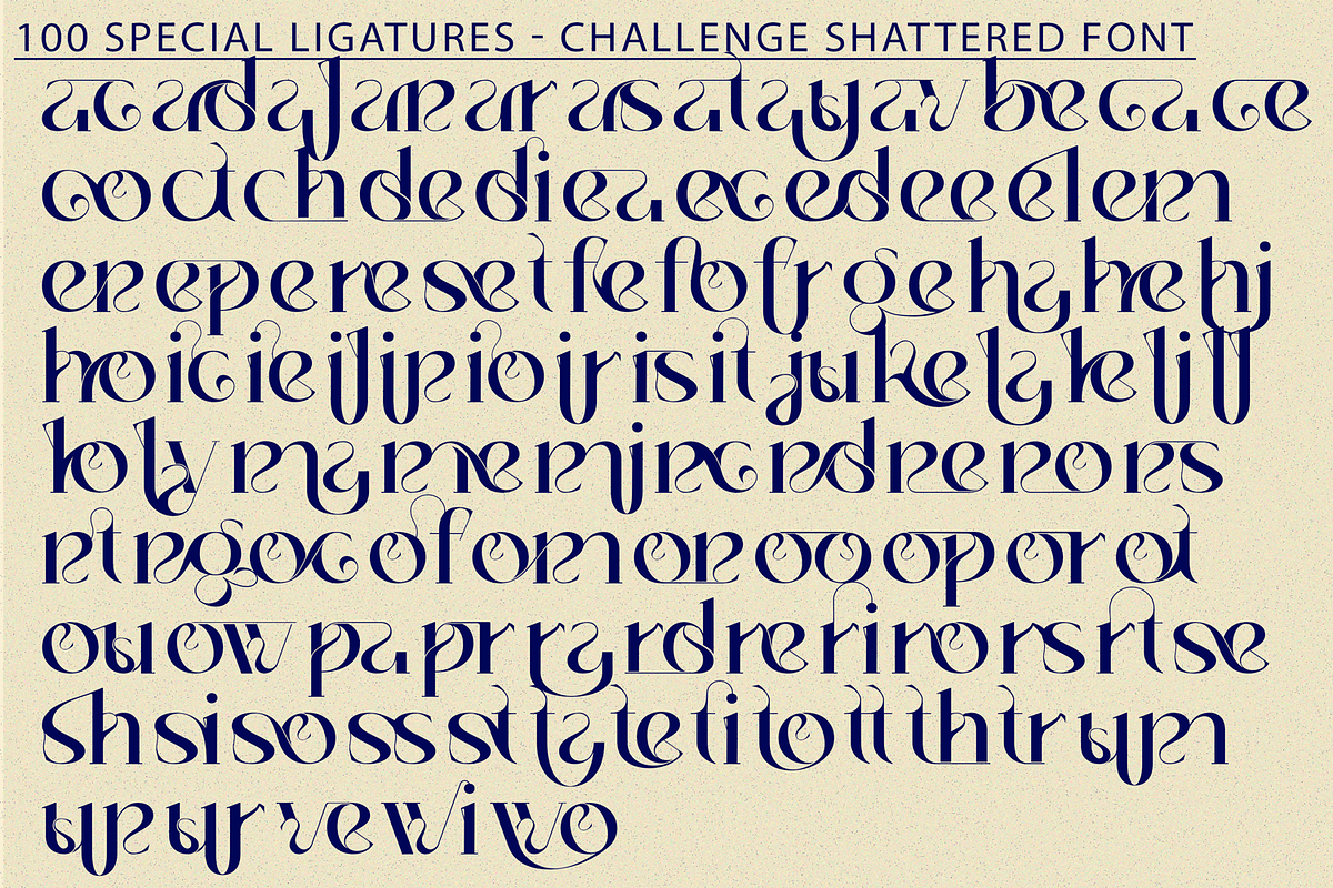 Challenge shattered - Modern Font, a Font by 177Studio (Photo 7 of 8)