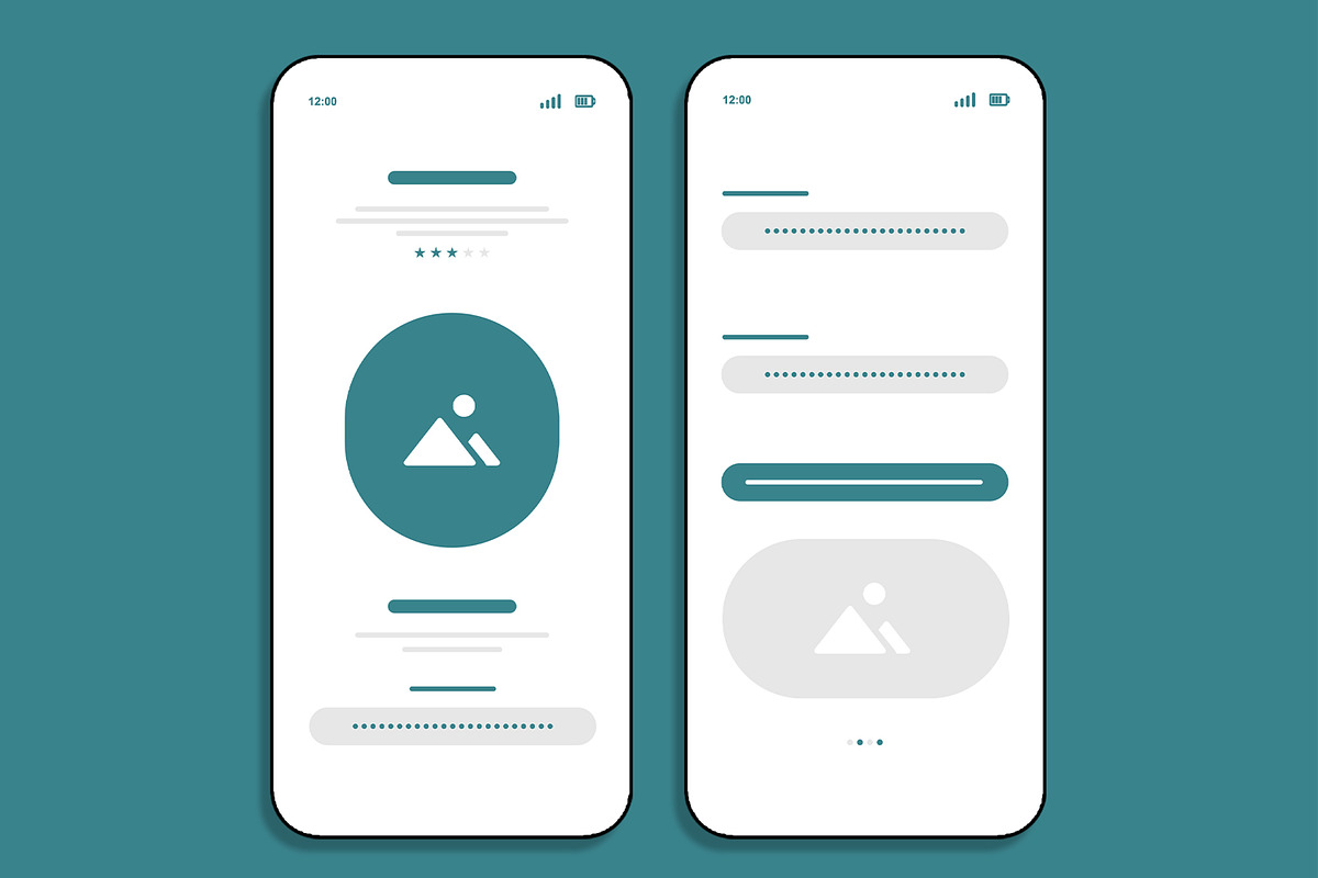 Mobile App Wireframe UI UX Design, an UI Kit Template by MightyDesign (Photo 2 of 8)
