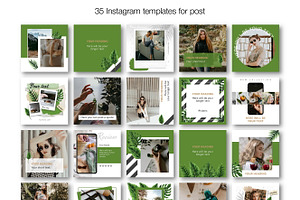 Green CANVA Instagram Template Kit