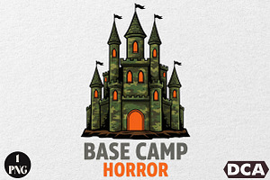 Camo Castle Halloween Sublimation, an Illustration by DreamCafeArt