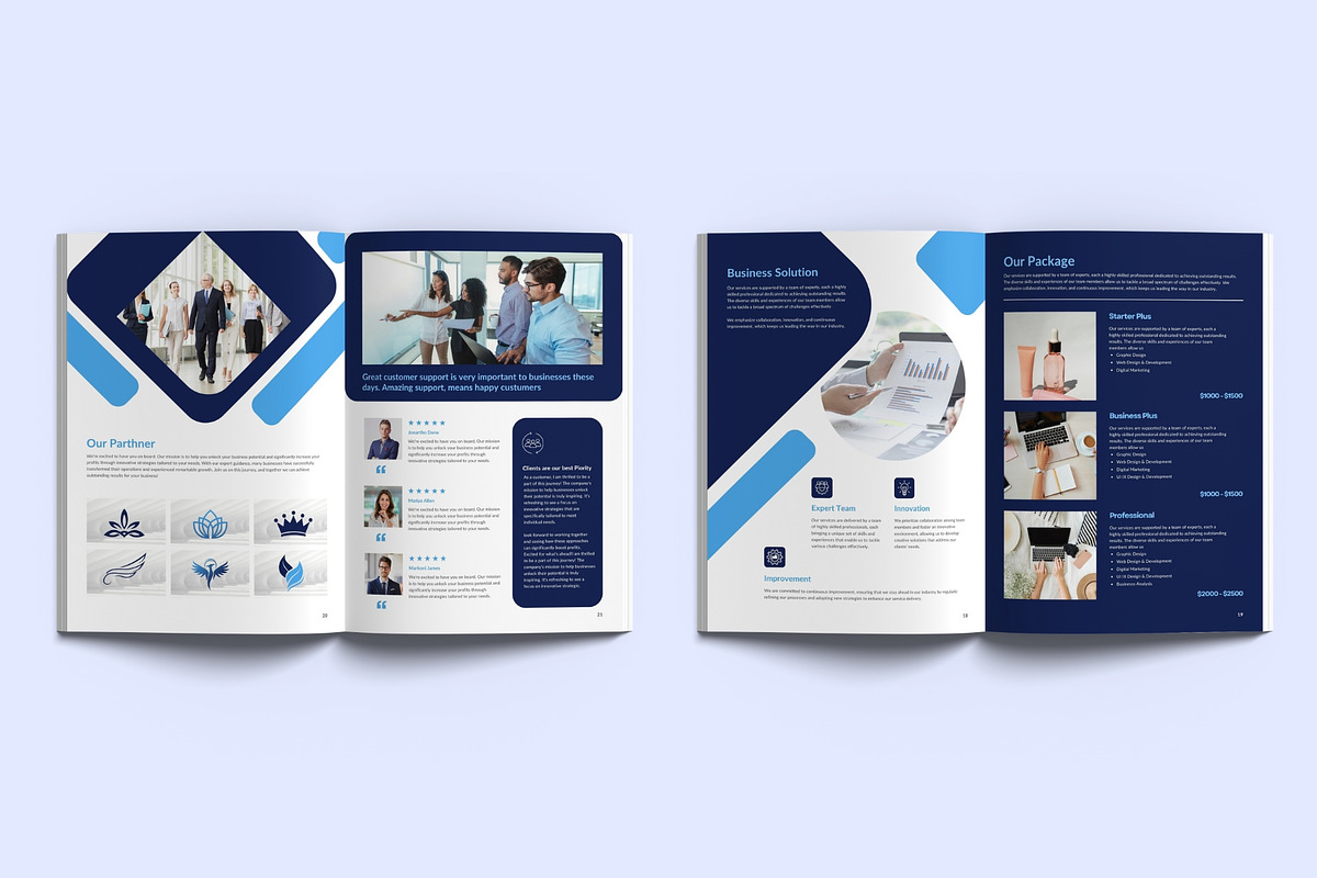Company Profile Brochure Canva, a Brochure Template by TheBrightGrap (Photo 6 of 8)