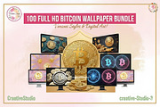 100 Full HD Bitcoin Wallpaper Bundle, a Seasonal Illustration by CreativeStudio_S (Thumbnail 1 of 4)