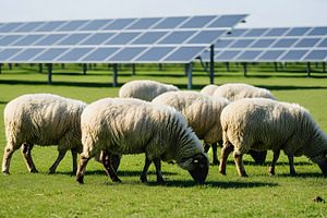 Sheep grazing in sunny day, a Photo by zahidhossainalif