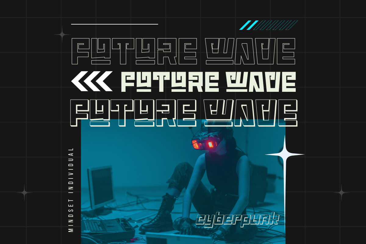 Abodin | Futuristic Font, a Font by twinstd (Photo 6 of 13)