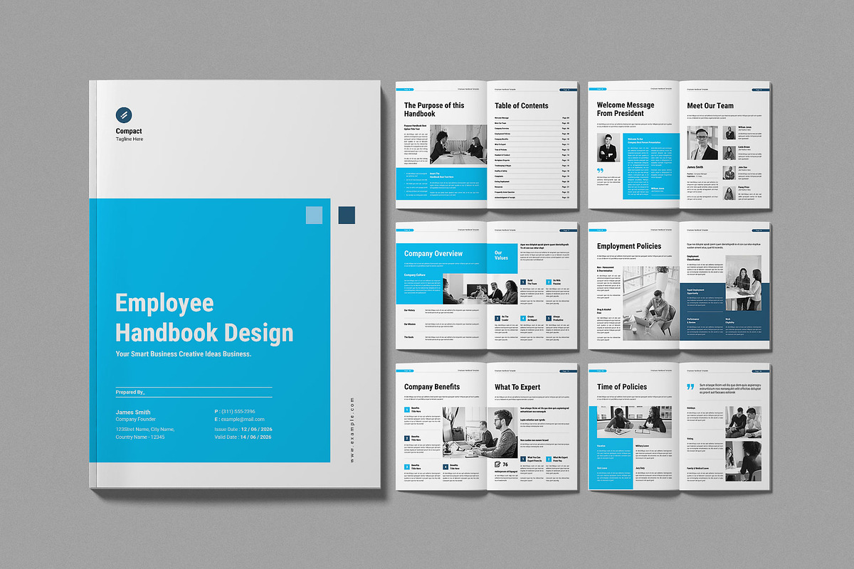 Employee Handbook Template, a Brochure Template by Work-Envance (Photo 1 of 10)