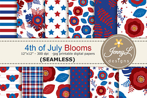 4th Of July SEAMLESS Digital Papers