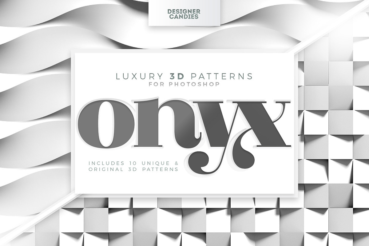 ONYX - 3D Patterns for Photoshop, a Pattern Graphic by DesignerCandies (Photo 1 of 22)