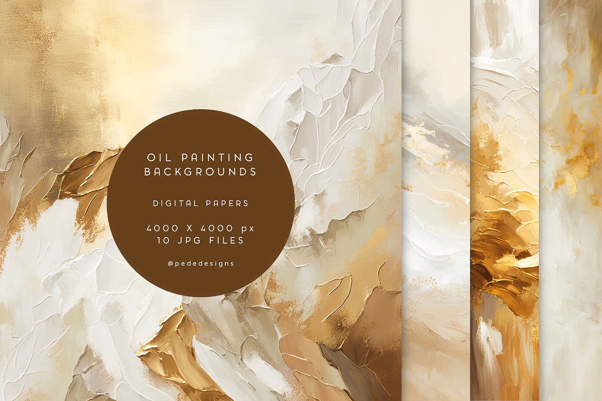 Golden Oil Backgrounds, a Texture Graphic by PeDe Designs (Photo 1 of 6)