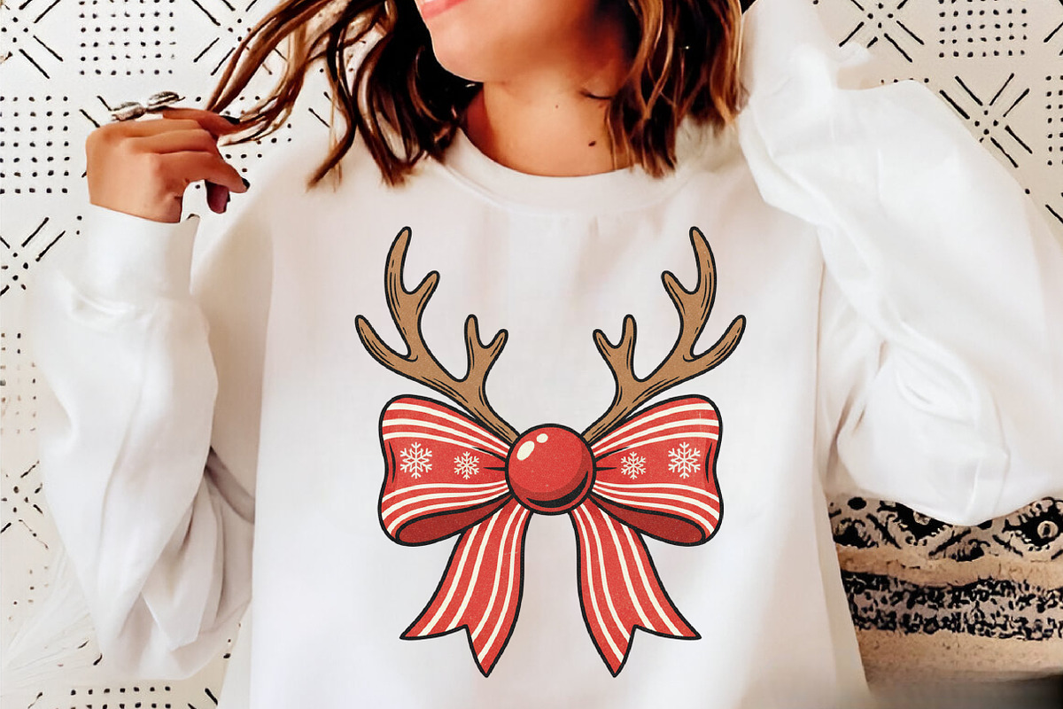 Christmas Reindeer Bow Png,Coquette, an Illustration by Libby Wishes (Photo 4 of 6)