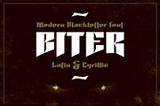 Biter | Modern gothic font, a Font by Level up (Thumbnail 1 of 4)