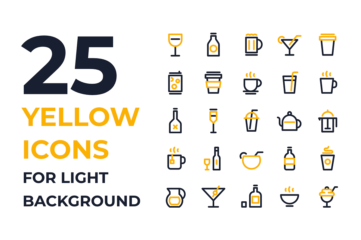 Drink Icons, an Outline Icon by Ruslan Babkin (Photo 3 of 11)