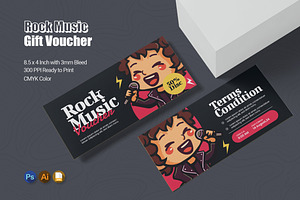 Rock Music Gift Voucher, a Print Template by Esensifiksi.studio