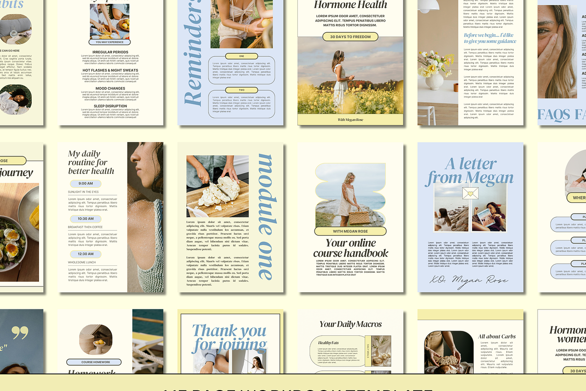 Health Coach Canva Workbook Template